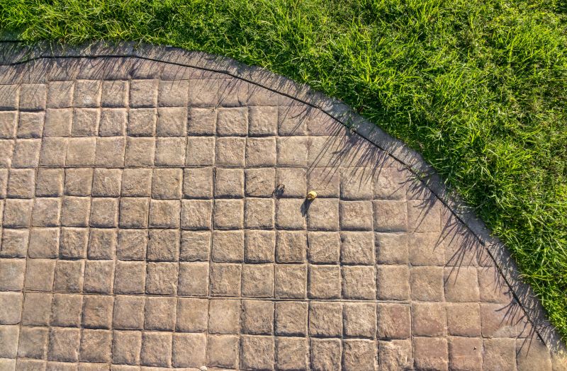 Finished Stamped Concrete Walkway